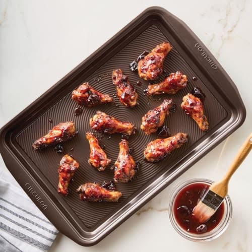 Circulon Nonstick Bakeware Set with Nonstick Cookie Sheets / Baking Sheets - 2 Piece, Chocolate Brown , Set (9" x 13" & 10" x 15") 8