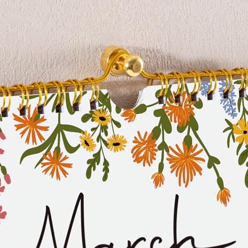 2026 Calendar, Cabbrix Wall Calendar 2026, 18 Months Calendar Runs From January 2026 - June 2027, 15" x 12", Twin-Wire Binding, Hanging Hook, Floral Design 6