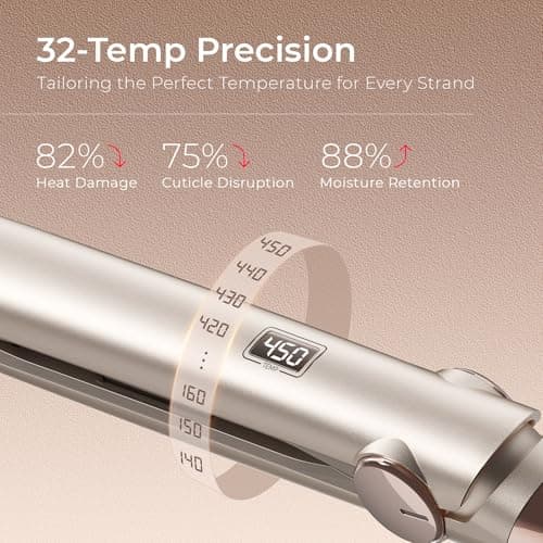 TYMO Flat Iron Hair Straightener - Titanium Hair Straighteners for Women, 1 Inch Professional Travel Flat Iron, Portable Straightener and Curlers with 10s Heat Up, 32 Temp, Dual Voltage & LED Display 6