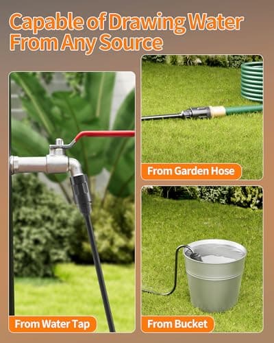 Cordless Pressure Washer Battery Powered; 990PSI Cordless Power Washer with 6-in-1 Nozzle, 23FT High-Elastic Hose, 21V Battery&Charger; Portable Handheld Pressure Washer Cleaner for Home (5022-BK2) 6