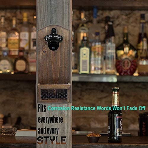 Bottle Opener Wall Mounted, Christmas Funny Wall Mount Bottle Opener for Men Dad Beer Lovers,Novelty Birthday Fathers Day with Mounting Screws Wall Anchors（1 Pack) 7