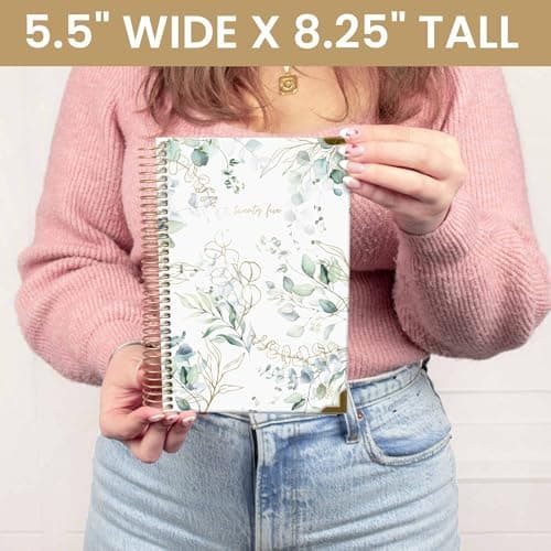 bloom daily planners HARDCOVER 2025 Calendar Year Day Planner (January 2025 - December 2025) - Passion/Goal Organizer - Monthly & Weekly Inspirational Agenda Book - 5.5" x 8.25" - Eucalyptus, White 6