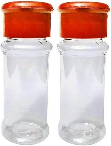 2Pcs Small Plastic Clear Salt Pepper Shaker Seasoning Jar Vinegar Cruet BottlePot Kitchen Accessories,alt container,Travel Salt and Pepper Shakers, Convenient Clear Spice Dispenser Salt Shakers