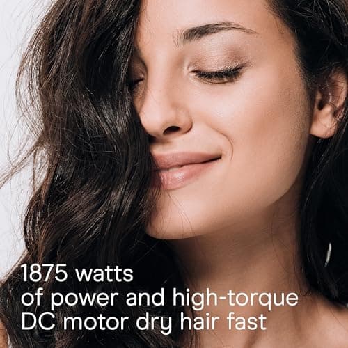 Infiniti PRO CONAIR Hair Dryer with Diffuser and Concentrator, 1875W Style & Shine Blow Dryer with Tourmaline and Ionic Conditioning to Fight Frizz, 3 Heat & 2 Speed Settings, Blue 7