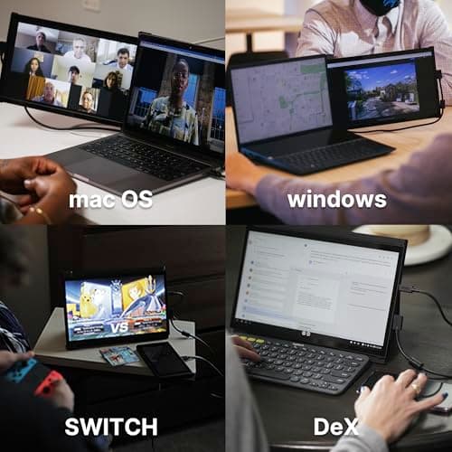 Portable Monitor for Laptops, New Mobile Pixels Duex Plus DS 13.3" Full HD IPS Dual Laptop Monitor, USB C/HDMI Plug and Play Laptop Screen Extender,Windows/Mac/Android/Switch Compatible 6