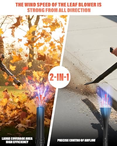 Relxxon Gas Powered Backpack Leaf Blower - 52cc 2-Stroke Engine, 200 MPH 550 CFM Heavy Duty Lawn Care Tool for Debris & Snow - 17.2lb Ultralight Design - 40oz Fuel Tank (Orange) 8