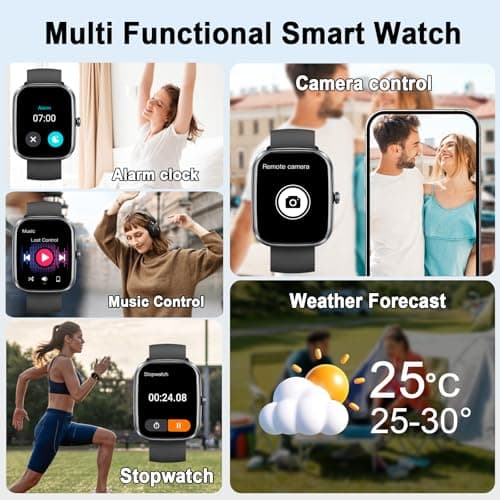 uaue AI Smart Watch with ChatGPT, 1.91" Bluetooth Calling Smartwatch for Men Women, 110+ Fitness Modes Activity Tracker, Heart Rate/Sleep/Calorie Monitor, IP68 Waterproof Step Counter for Android iOS 6