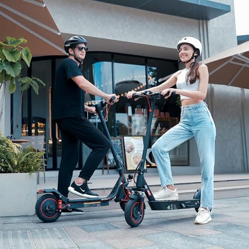 iScooter Electric Scooter Adults, 37MILES Long Range, 28MPH Top Speed, Dual Suspension Electric Scooter for Adults with Turn Signals and Double Braking Systems, APP - i10 Pro 9