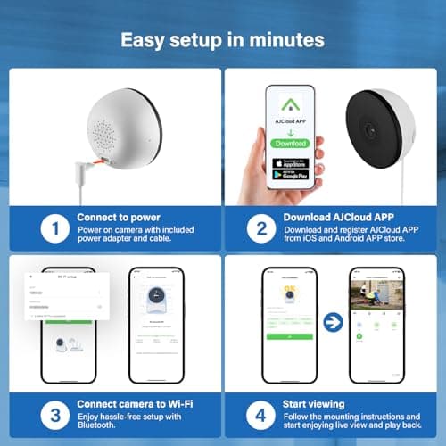 Lizhonto 4MP 2.5K Window Camera, 2.4GHz WiFi Indoor Camera for Home Security with Color Night Vision, Person & Motion Detection, 24/7 Recording, SD Card/Cloud Storage, Easy to Install 8