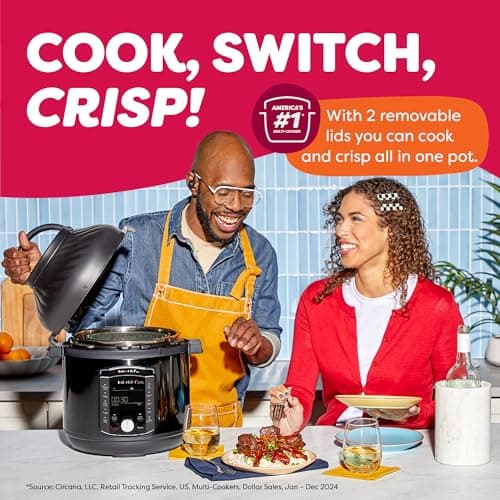 Instant Pot Pro Crisp 11-in-1 Air Fryer and Electric Pressure Cooker Combo with Multicooker Lids that Air Fries, Steams, Slow Cooks, Sautés, Dehydrates, & More, Free App With Over 800 Recipes, 8 Quart 2