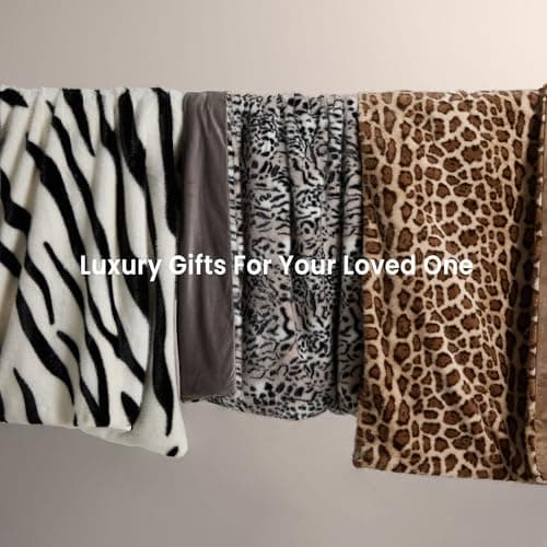 blunique Luxury Faux Fur Heated Blanket Electric Throw - Leopard Print Ultra Soft Thick Warm Heated Blanket, 6 Heating Levels & 12 Hours Auto-Off, ETL Certified, Washable, Luxurious Gifts, 50''x60'' 8