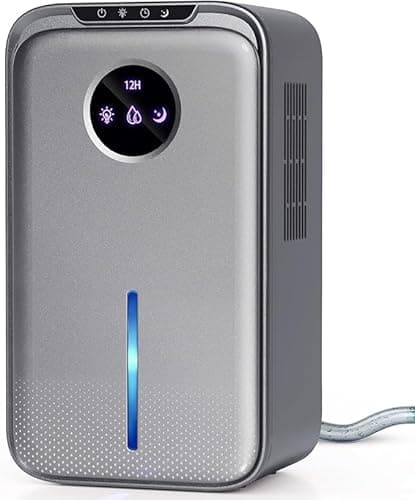 Dehumidifier, 88 OZ Dehumidifiers for Home with Drain Hose 8-12-24H Timer Quiet Portable Small Dehumidifier with Auto Shut Off for Bathroom Bedroom Rooms RV Basement Closet Office (silver grey)
