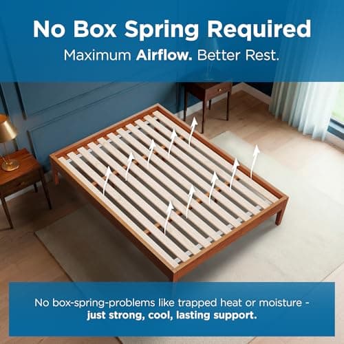 Meliusly SlatSure Queen Size Bunkie Board – Heavy Duty Vertical Bed Slats & Foldable Wooden Support Board for Sagging Mattress or Platform Bed Frame, Box Spring Alternative and Replacement 9