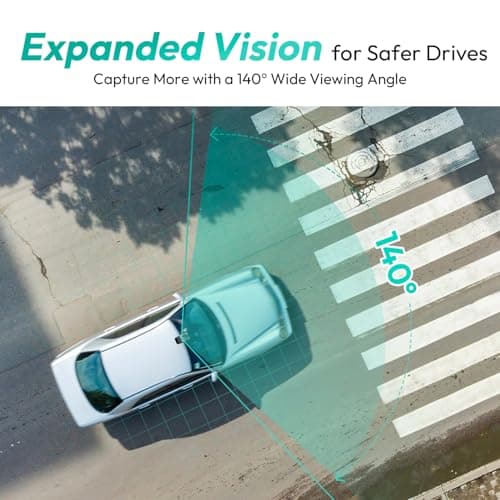 BOTSLAB 2.5K Front Dash Cam, 170° Wide Angle Car Camera Front, Color Night Vision, Built in WiFi GPS, 24/7 Parking Mode, WDR, Emergency and Loop Recording(No SD Card) 5