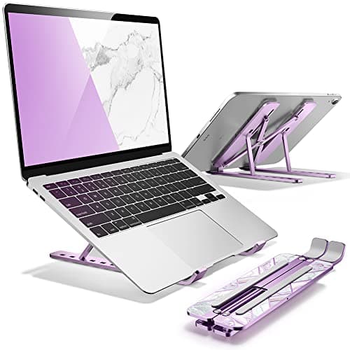 i-Blason Cosmo Laptop Stand, Adjustable Aluminum Alloy Laptop Riser Holder with Multi-Angle Stand, Compatible with MacBook Pro/MacBook Air, 7-17.3" Laptops & Tablets (Purple)