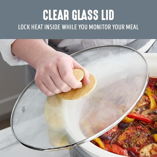 GreenLife 6QT Slow Cooker, Non-Toxic PFAS-Free Ceramic Nonstick Removable Interior Bowl, Programmable, Family Friendly, Keep Warm, Stovetop & Oven Safe, Dishwasher Safe Crock, Timer, Glass Lid, Gray 10