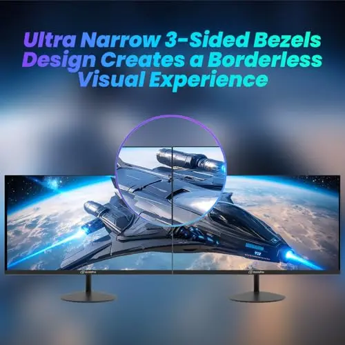 ArcticPro 22 inch 100Hz Monitor, Full HD (1920 x 1080p) Computer Monitor, 105% sRGB, 3000:1 Contrast, 3-Sided Frameless, Ultra Slim, VESA, LowBlue Mode, Tilt Adjust, HDMI *1, VGA*1 6