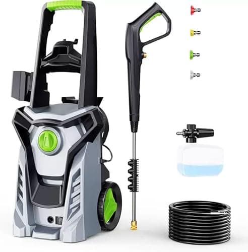 Pressure Washer, Power Washer with 4 Quick Connect Nozzles，4800PSI Powerwasher with Foam Cannon for Cars/Fences/Driveways/Patios/Home Cleaning Machine