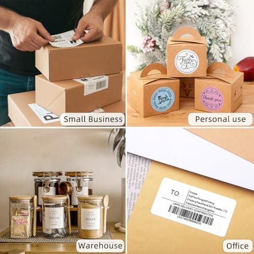 Anycash Bluetooth Thermal Label Printer, Wireless 4x6 Shipping Label Printers for Small Business, Compatible with Android&iOS and Windows, Address Label Printer for Amazon, Ebay, Shopify, Etsy, USPS 8