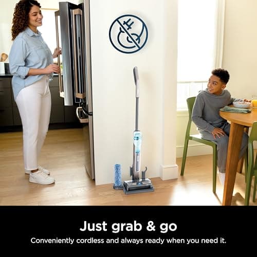 Shark HydroDuo with Dirt-Reveal Technology, Cordless, Everyday Hard Floor Cleaning System, Wet & Dry Debris Pickup, Mops & Scrubs All at Once, Hardwood, Tile, Laminate & Stone, Stone Metallic, WW201 6