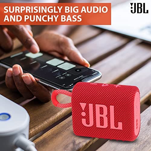 JBL Go 3 Portable Bluetooth Wireless Speaker, IP67 Waterproof and Dustproof Built-in Battery - Teal - Boom h's Comprehensive Ultimate Performance Cloth Solution for Your On-The-Go Sound Experience 6