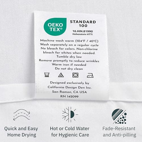 California Design Den King Size Fitted Sheet White, 100% Cotton 400 Thread Count Sateen, Deep Pockets, Durable Fitted Sheet Only (King, White) 6