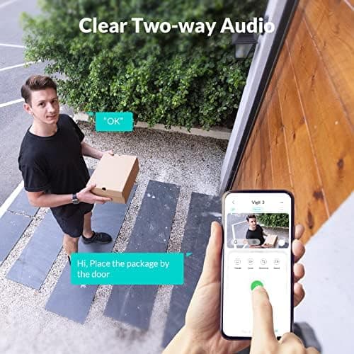 NETVUE Security Camera Outdoor, 1080P 2.4G WiFi Home Video Camera, Color Night Vision, Motion Detection, Two-Way Audio, Siren Alarm, Spotlight Camera, 24/7 Cloud Storage & SD Card, Support Alexa 5