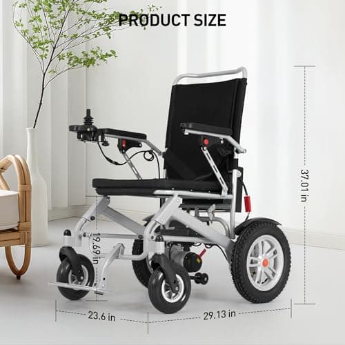 Electric Wheelchairs for Adults Seniors, Lightweight Foldable Motorized Intelligent Wheelchair, Powerful 250W Motors, Airline Approved Power Wheelchair 7