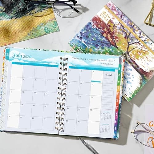 Planner 2026-2027 - 2026-2027 Planner Weekly and Monthly, July 2026 - June 2027, 6.4"x 8.5", with Elastic Closure, Inner Pocket, Coated Tabs 2