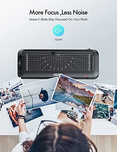 9-Inch Laminator Machine for Teachers & Home – All-in-One Jam-Free Laminator with Paper Trimmer, 2-Hole Punch, Corner Rounder, Fast 3-Min Warm-Up, 10 Pouches for School, Crafts & Office 6