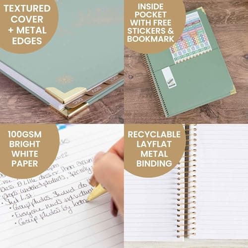 bloom daily planners HARDCOVER 2025 (8.5" x 11") Calendar Year Day Planner (January 2025 - December 2025) - Passion/Goal Organizer - Monthly & Weekly Inspirational Agenda Book - Green Linen 5