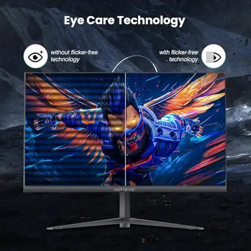 INFIEVO 24 Inch Gaming Monitor 165Hz 1ms FreeSync HDR 99% sRGB FHD 1080P Computer Monitor Built-in Speakers, HDMI DP Ports Eye Care Tilt Adjustable, VESA Compatible 7