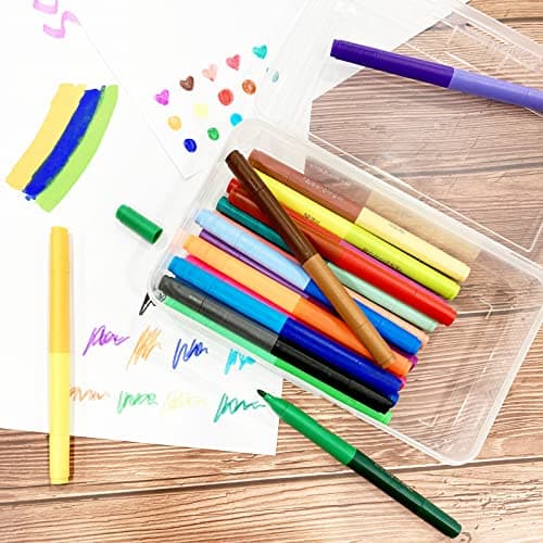 Ykimok Large Capacity Clear Pencil Case, Plastic Pencil Boxes Stackable Design, Supply Boxes for Kids Boys School Classroom,1 Pack 3