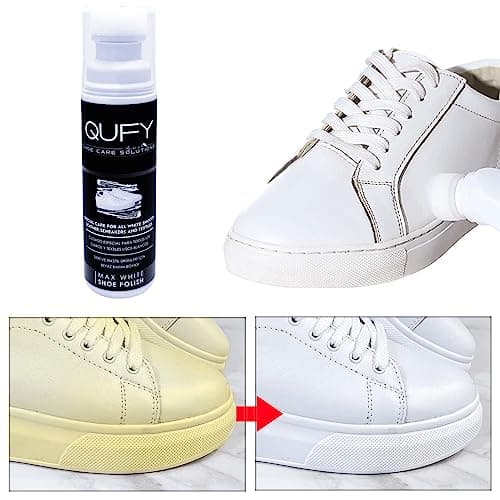 White Shoe Polish for Sneakers Leathers and Textiles with 1 Pair Shoelace 5