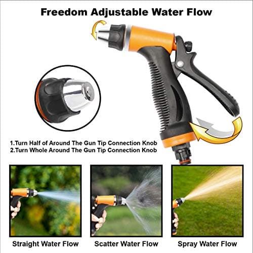 Bang4buck Portable Intelligent Electric Pressure Washer Pump 100W 160 PSI 12V Portable Pressure Powerful Washing Kit with 21.3 Feet PVC Hose for Home, Car, Garden, Projects (100 W-Black Hose) 8