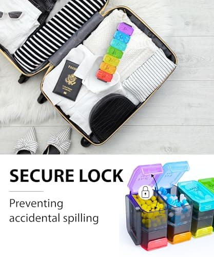 Extra Large Pill Organizer 2 Times a Day – XL Pill Box 7 Day with Big AM/PM Compartments – Fits Large Vitamins, Supplements & Gummies, for 7 or 14-Day Use, Color-Coded, Senior-Friendly, No Spills 6