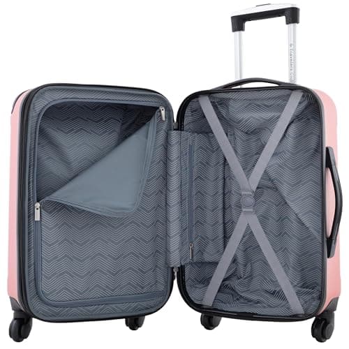 Travelers Club Chicago Hardside Expandable Spinner Luggage, Rose Gold, 22" Carry-On 6