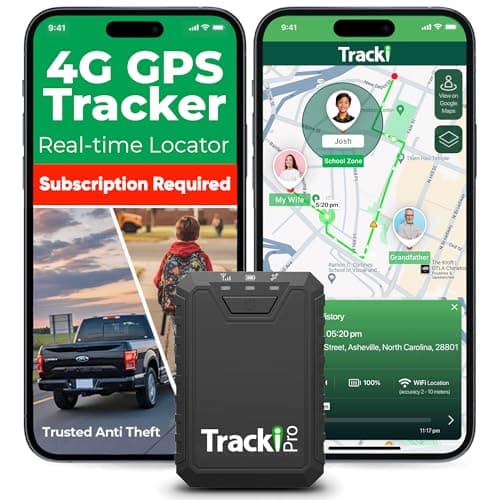 Tracki Pro GPS Tracker for Vehicles – Magnetic Waterproof 4G LTE Car Tracker, Long-Life Battery Up to 7 Months, Unlimited Distance, Smart Alerts, Hidden Tracking Device (Subscription Required)