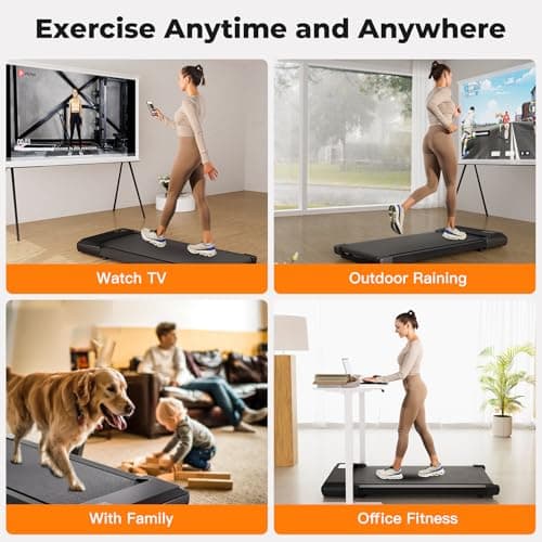 SupeRun Walking Pad, Under Desk Treadmill, 3 in 1 Portable Treadmill with Remote Control LED Display, 2.5 HP Quiet Walking Jogging Machine for Office Home Use, 250 Lbs Capacity 9