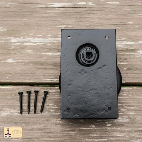 Mythrojan Medieval Door Knocker, Cast Iron Ring Knocker with Black Powder Coated for Entry Door Knocker, 4.5”x 2.75” Black 5