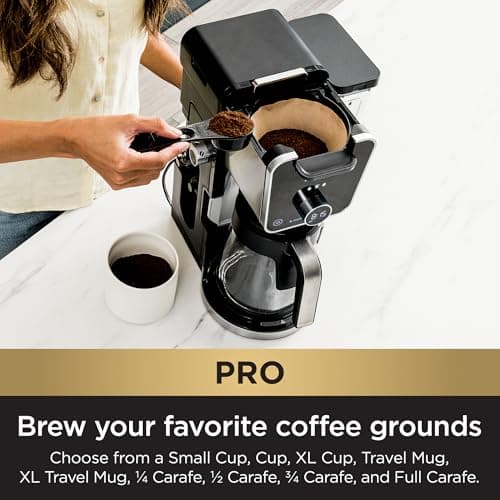 Ninja Drip Coffee Maker With K Cup Combo, DualBrew Pro Specialty Coffee System, Coffee Machine Compatible with K-Cup Pods, 12 Cup Single Serve Coffee Makers with Paper Filter, CFP301 3