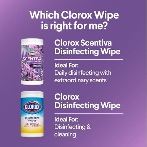 Clorox Scentiva Disinfecting Wipes, Lavender and Jasmine (Pack of 3) 8