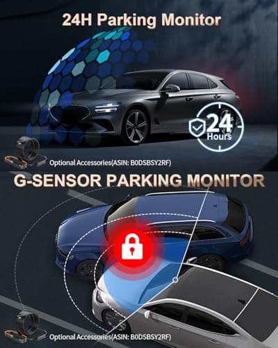 Gleetour Dash Cam Front and Rear, 4K HDR Dash Camera for Cars, 3" IPS Screen Dash Cam Built-in GPS with 5.8G WiFi UHD Night Vision Free 64G Card, Parking Monitor, G-Sensor 7