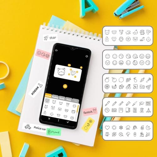 KODAK Label ERA Label Maker Machine, Yellow (Label Printer with 1 Roll Sticker Label) 7