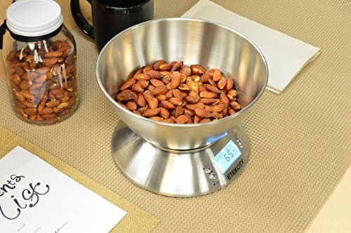 Etekcity Food Kitchen Scale with Bowl, Digital Weight Scale for Food Ounces and Grams, Cooking and Baking, Timer, and Temperature Sensor, 2.06 QT, Stainless Steel 7