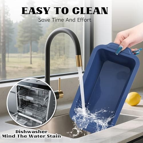 Bread Pan for Homemade Bread：9.5 x 5 Inch Silicone Loaf Pan for Baking with Metal Frame - Nonstick Banana Loaf Tin Tray for Sandwich Sourdough Pumpkin Sour Dough - for Oven Kitchen Home Bakers 6