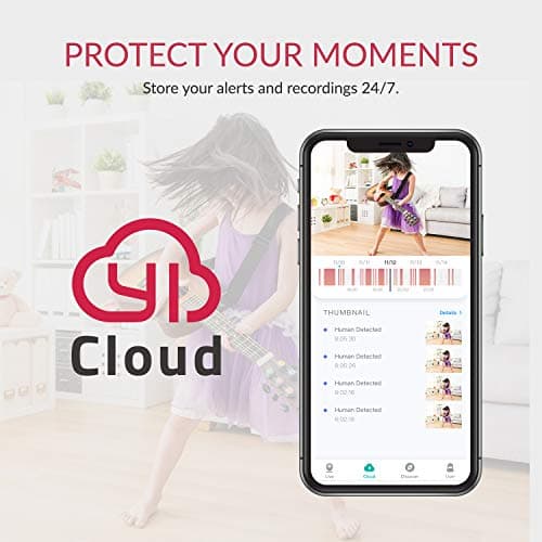 YI Pet Security Camera 2pc, 1080p 360-degree Smart Indoor Dog Cat Dome IP Cam with Night Vision, 2-Way Audio, Motion Detection, Phone App, Compatible with Alexa and Google 5