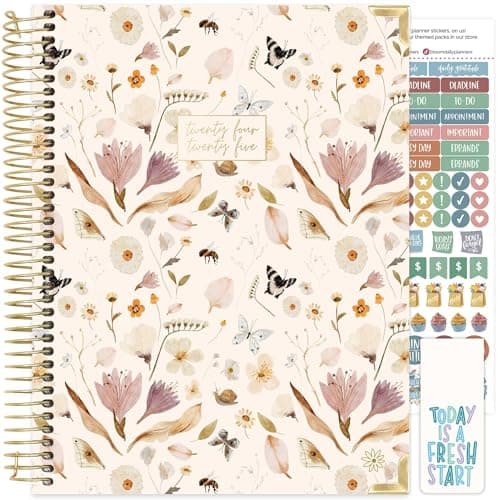 HARDCOVER bloom daily planners 2024-2025 (8.5" x 11") Academic Year Day Planner (July 2024 - July 2025) - Passion/Goal Organizer - Monthly & Weekly Inspirational Agenda Book - Butterfly Garden