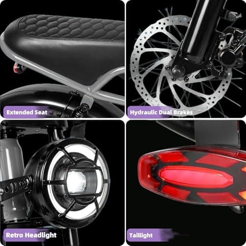 Likebike U12 Electric Bike for Adults, 2000W Peak 32MPH 20" Fat Tire Ebike, 20Ah Removable Battery 7-Speed Gear Full Suspension Mountain Bike Off Road Hydraulic Disc Brake 9