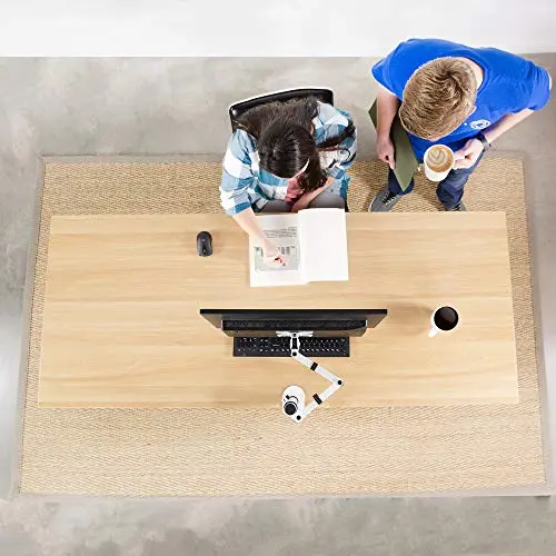 VIVO Single Monitor Arm Desk Mount, Holds Screens up to 32 inch Regular and 38 inch Ultrawide, Fully Adjustable Stand with C-Clamp and Grommet Base, VESA 75x75mm or 100x100mm, White, STAND-V001W 9